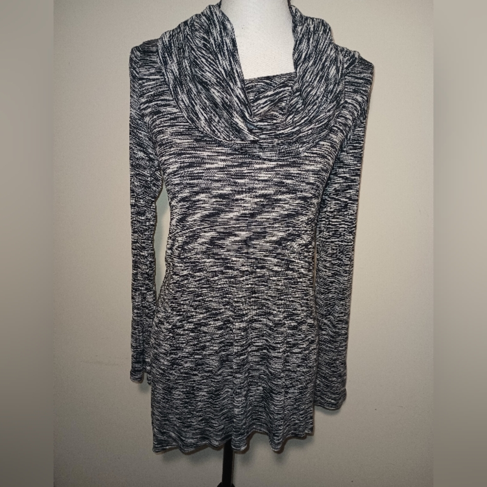 Cable & Gauge Monochrome Cowl Neck Sweater